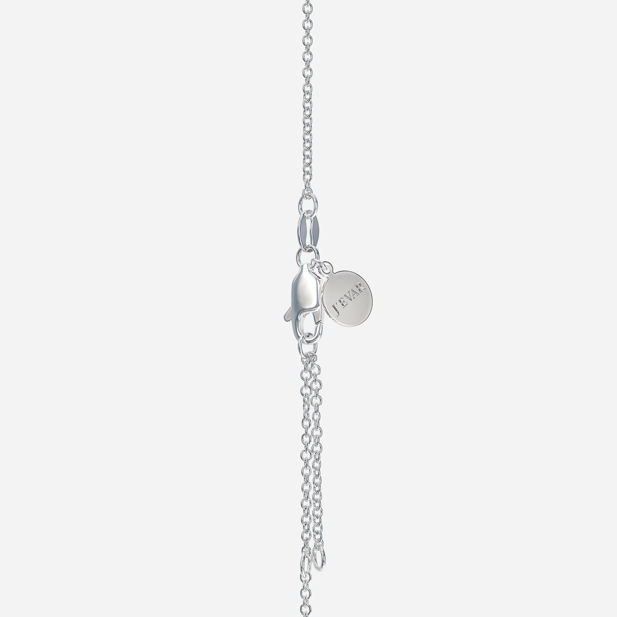J'EVAR Sterling Silver Adjustable Heart Key ALTR Lab Grown Diamond Necklace Lock View