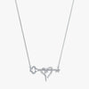 J'EVAR 14KT White Gold Clover Heart & Key ALTR Lab Grown Diamond Necklace Front View | 0.10 CT