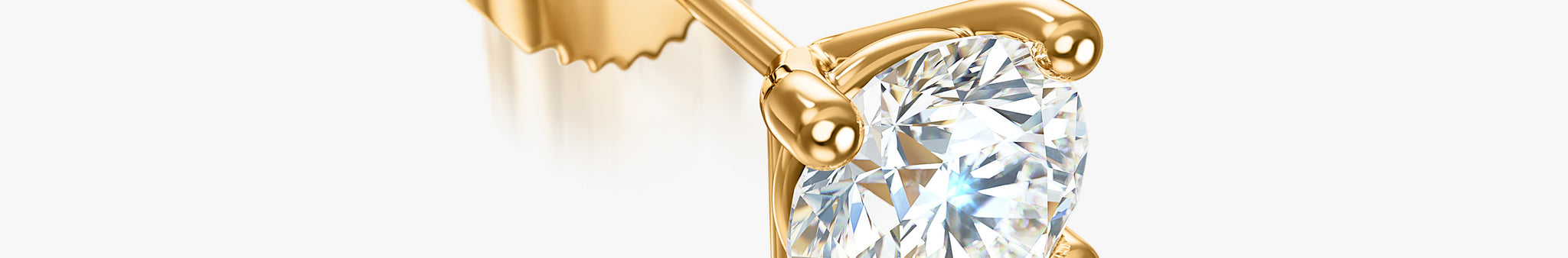 J'EVAR 14KT Yellow Gold ALTR Lab Grown Diamond Stud Earrings Lock View