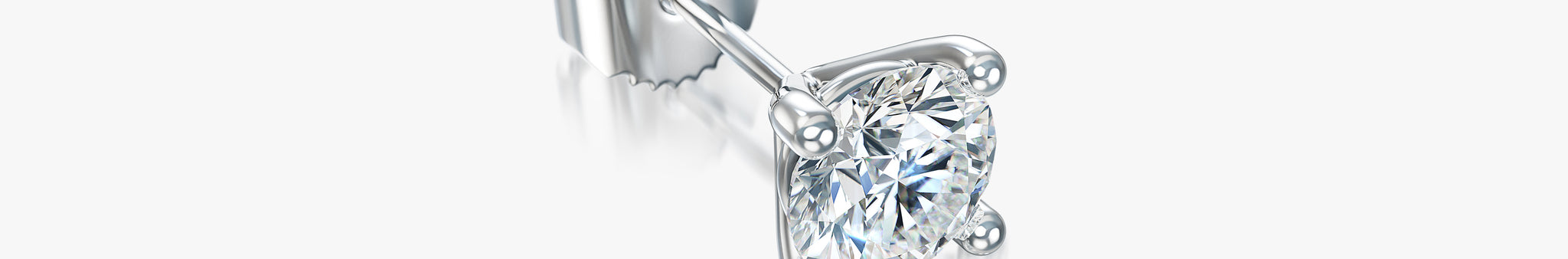 J'EVAR 14KT White Gold ALTR Lab Grown Diamond Stud Earrings Lock View